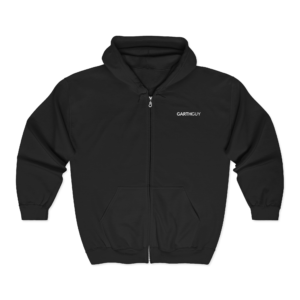 garthguy "tech" full zip hoodie black