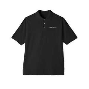 garthguy event polo embroidered black